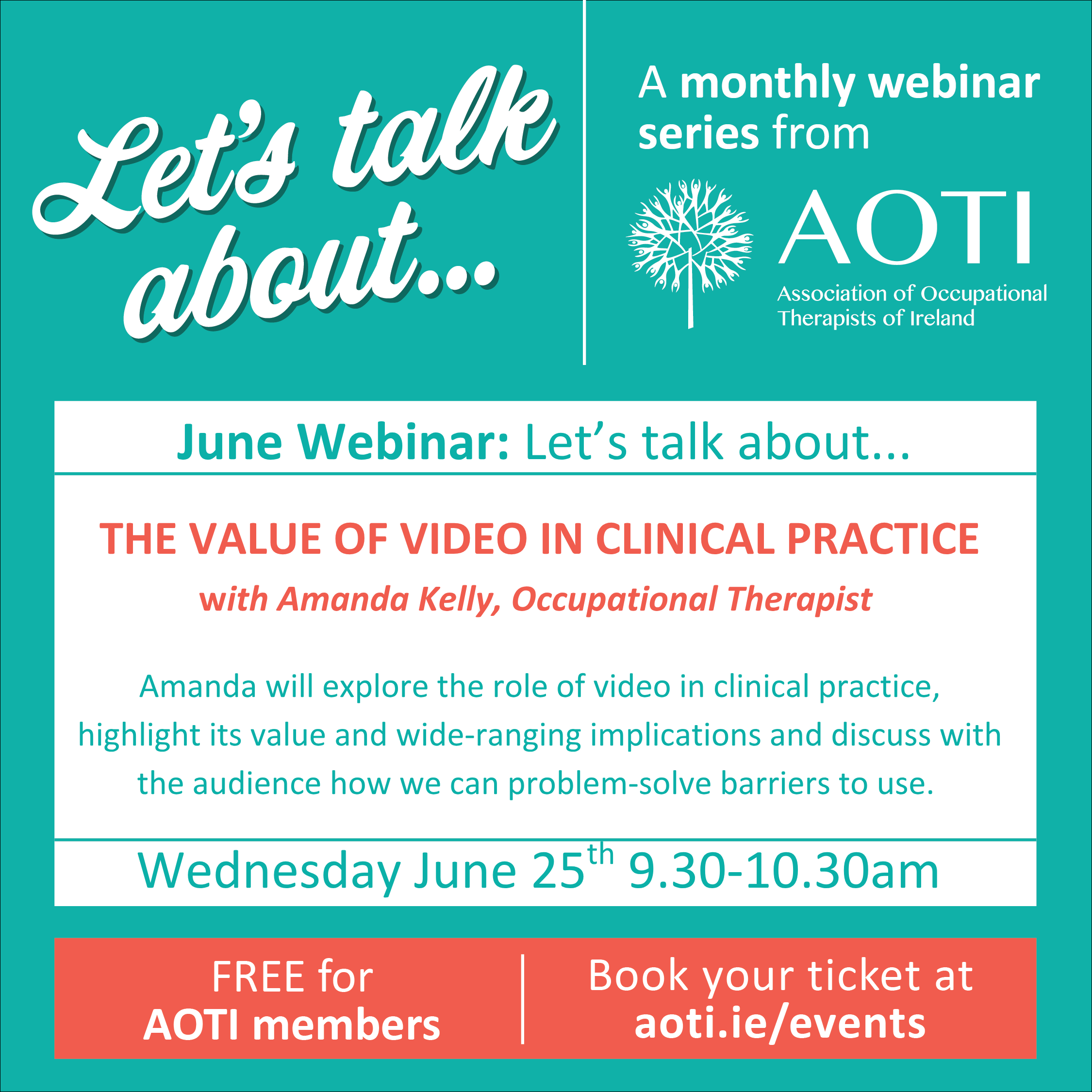 AOTI AOTI Webinar Series Let's Talk About...The Value of Video in Clinical Practice image
