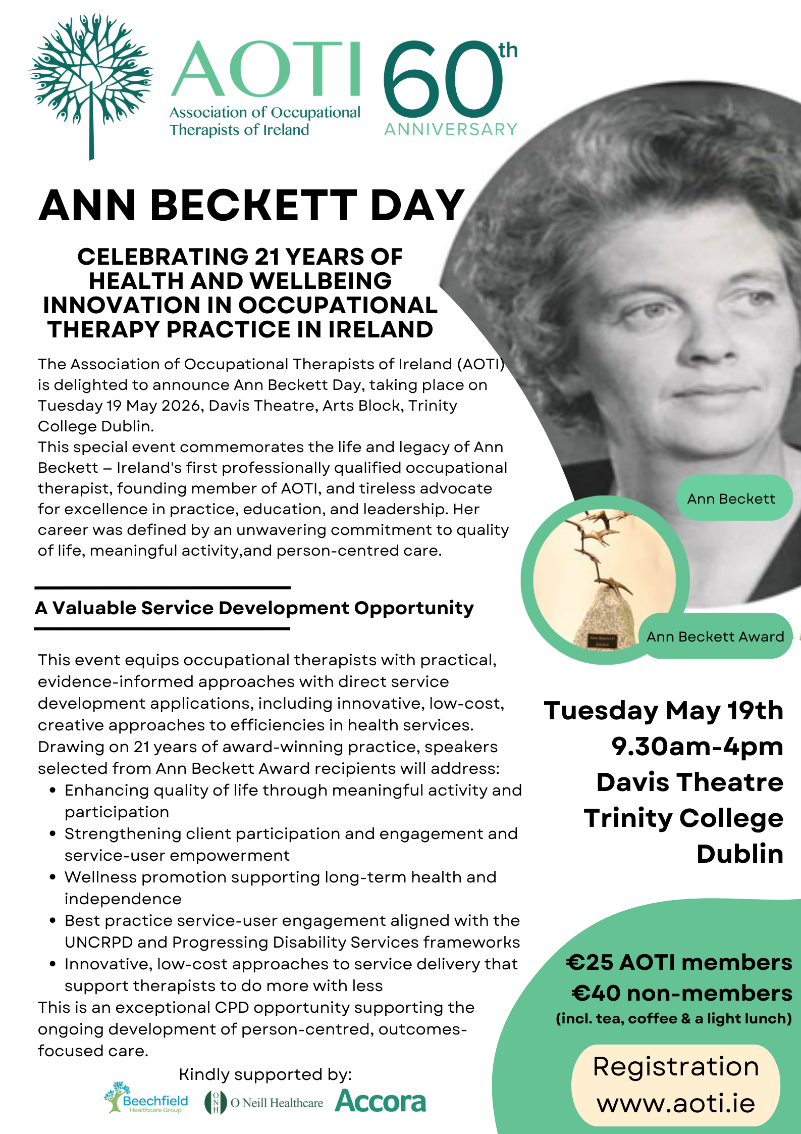 AOTI Ann Beckett Day - AOTI 60th Anniversary Event image