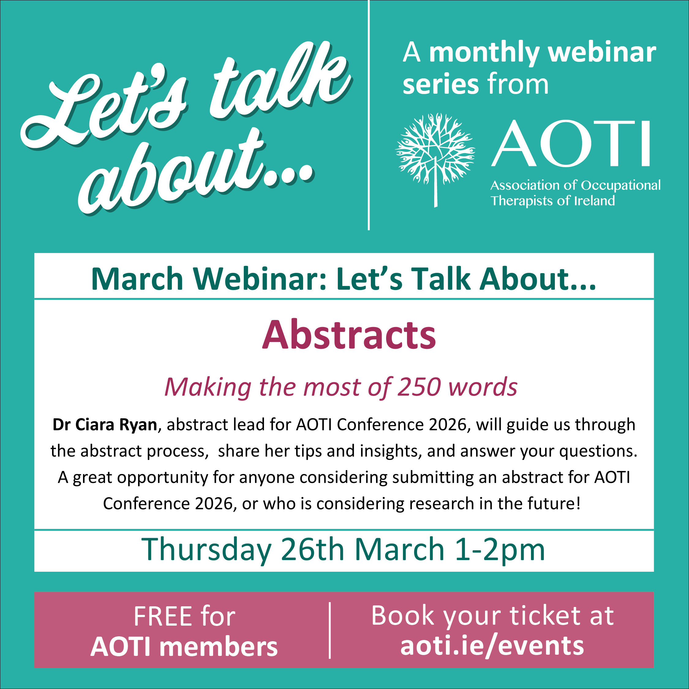 AOTI Let's Talk About...Abstracts: Making the most of 250 words image